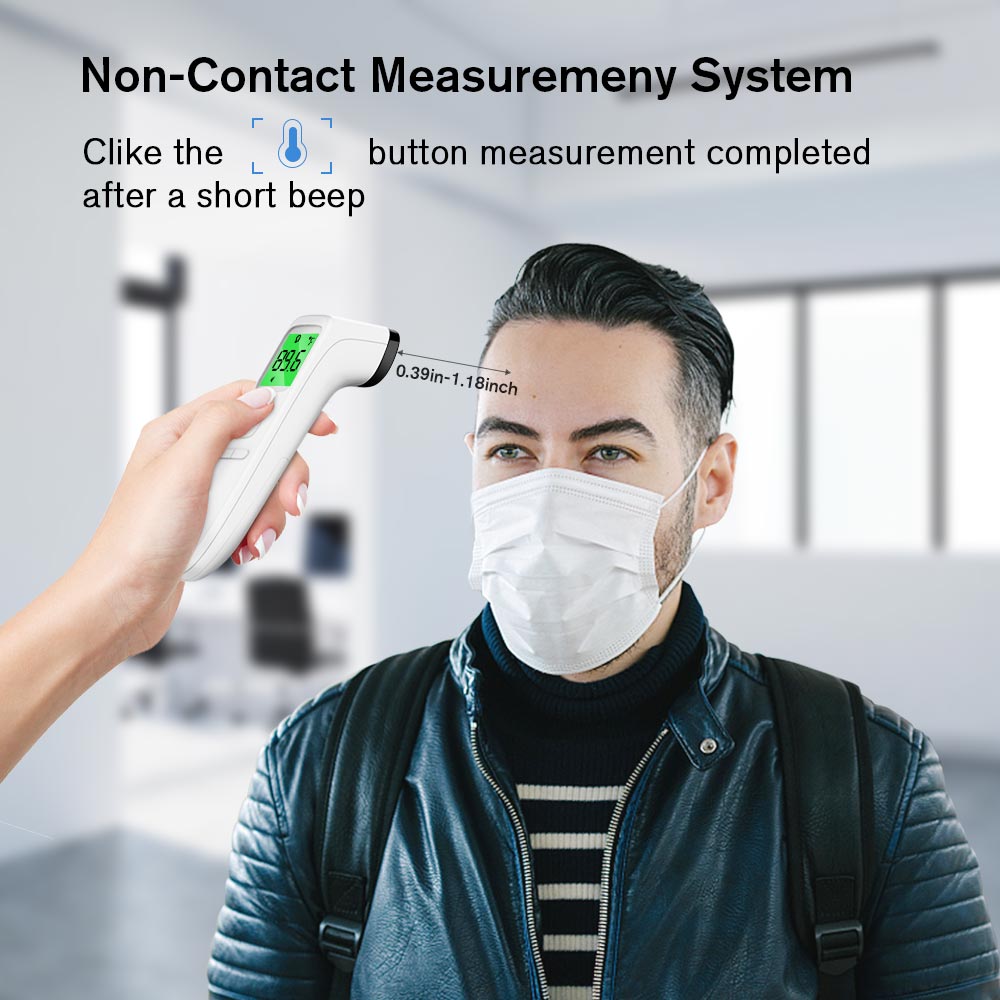 Touchless Thermometer - Forehead Thermometer for Adults,No Touch for Fever, Baby Kids Child with Batteries, Fever Alarm, 35 Groups Data Storage - Image 3